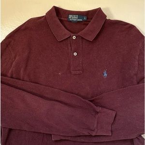(Polo Ralph Lauren) Mesh Long-Sleeve Polo Shirt -Classic Fit
